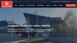 Screenshot of Absoluttweb's website